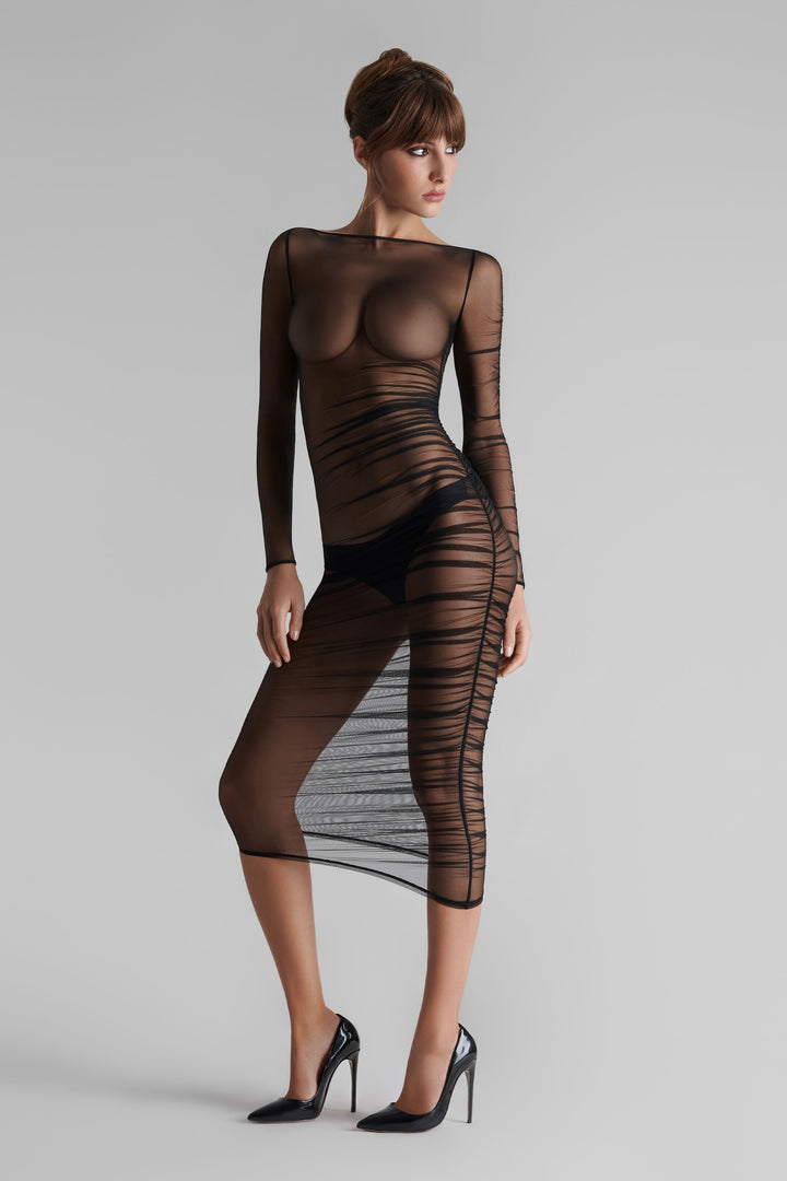 Scandale X Maison Close Nuit Fauve Midi Dress