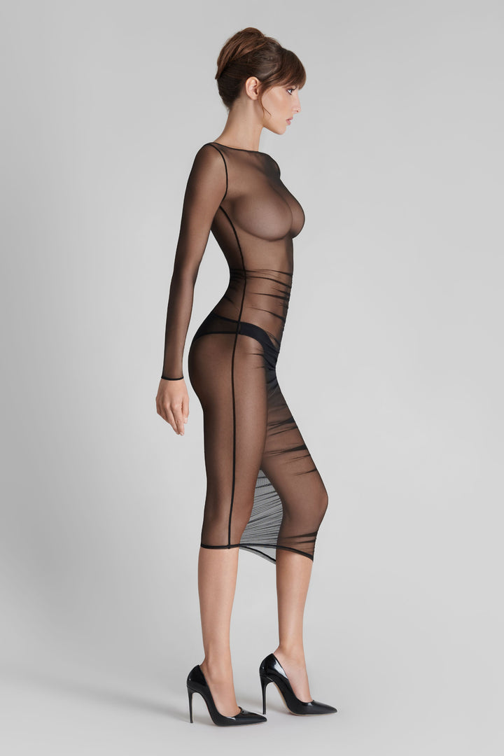 Scandale X Maison Close Nuit Fauve Midi Dress