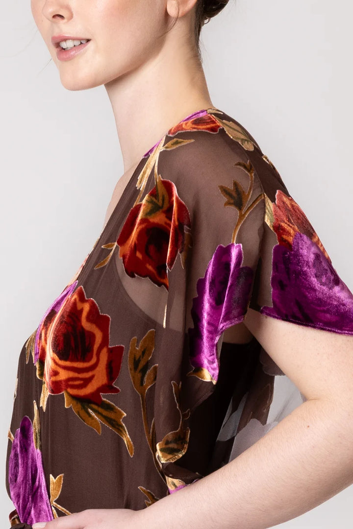 Christine Carmen Silk Devore Velvet Short Robe