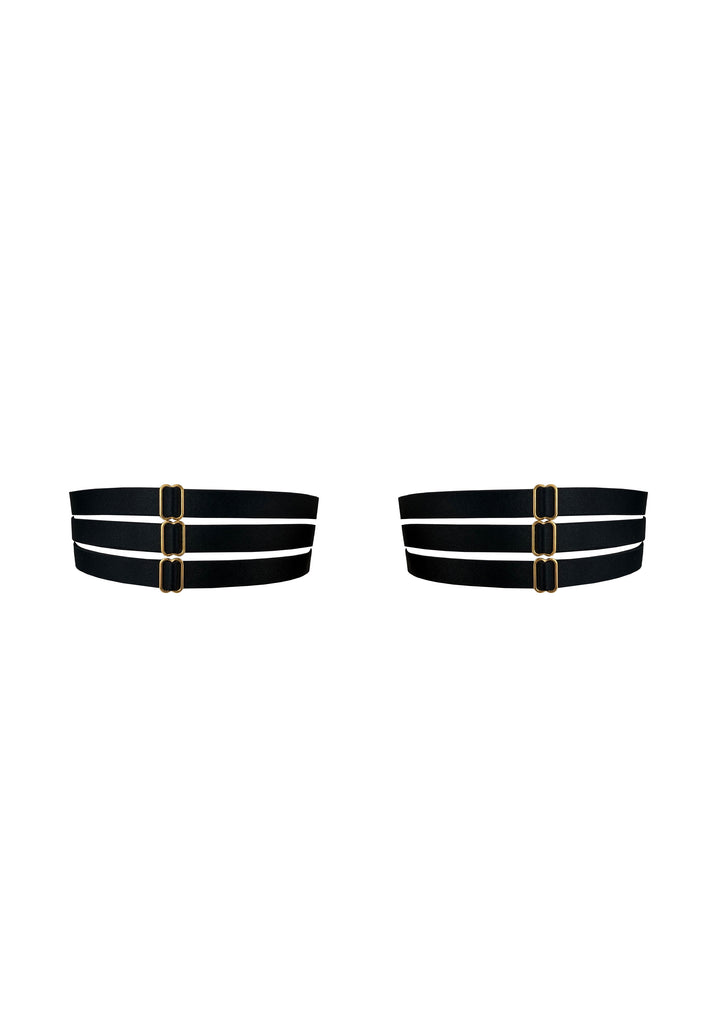 Bordelle Pearl Leg Garters Black
