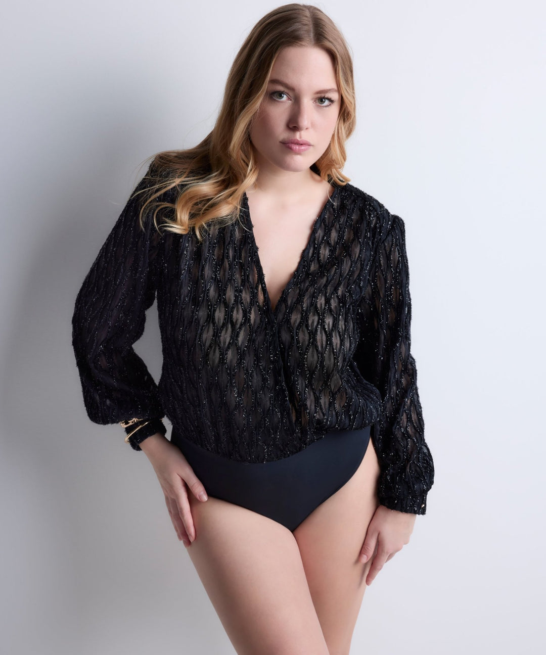 Aubade Les Bodys Long Sleeve Bodysuit - Sugar Cookies Lingerie