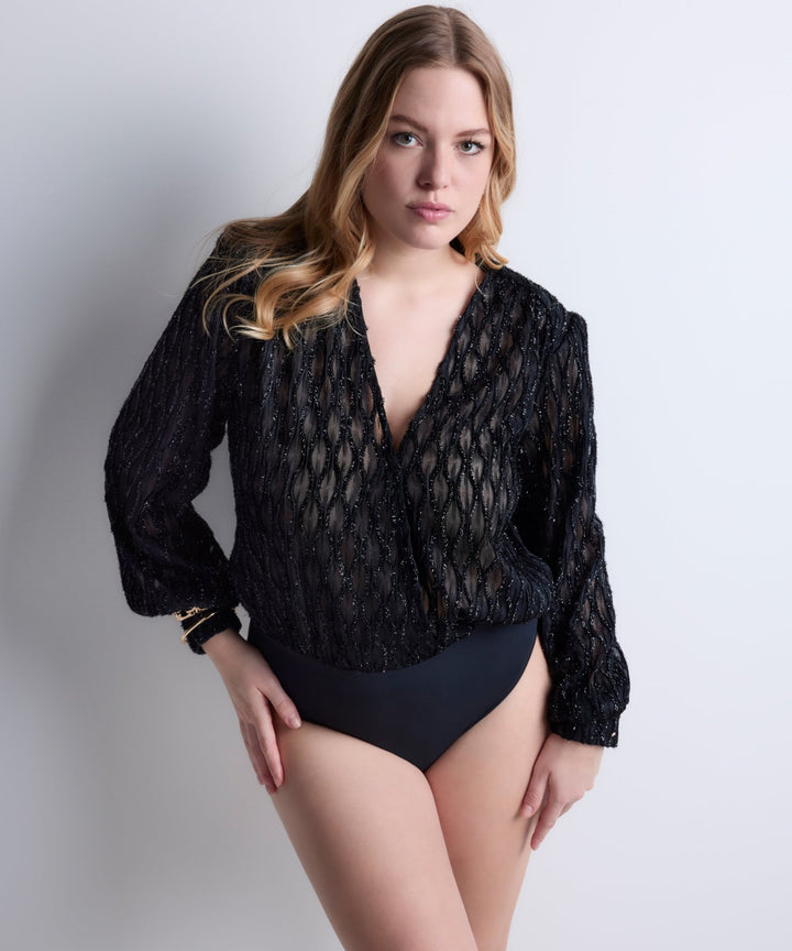Aubade Les Bodys Long Sleeve Bodysuit - Sugar Cookies Lingerie
