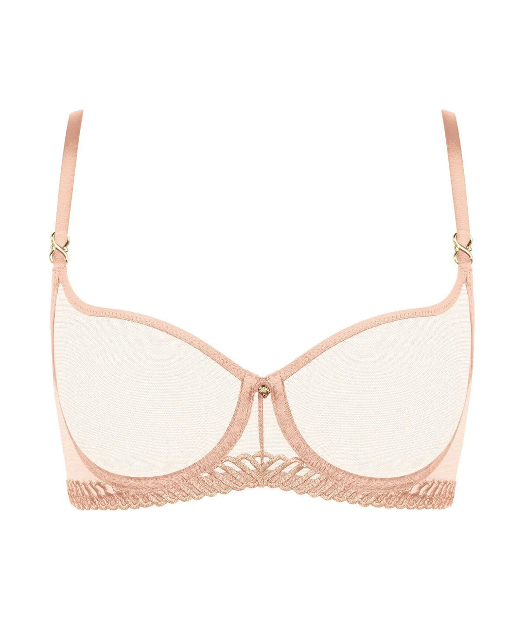 Aubade Sheer Emotion Half Cup Bra Nude - Sugar Cookies Lingerie
