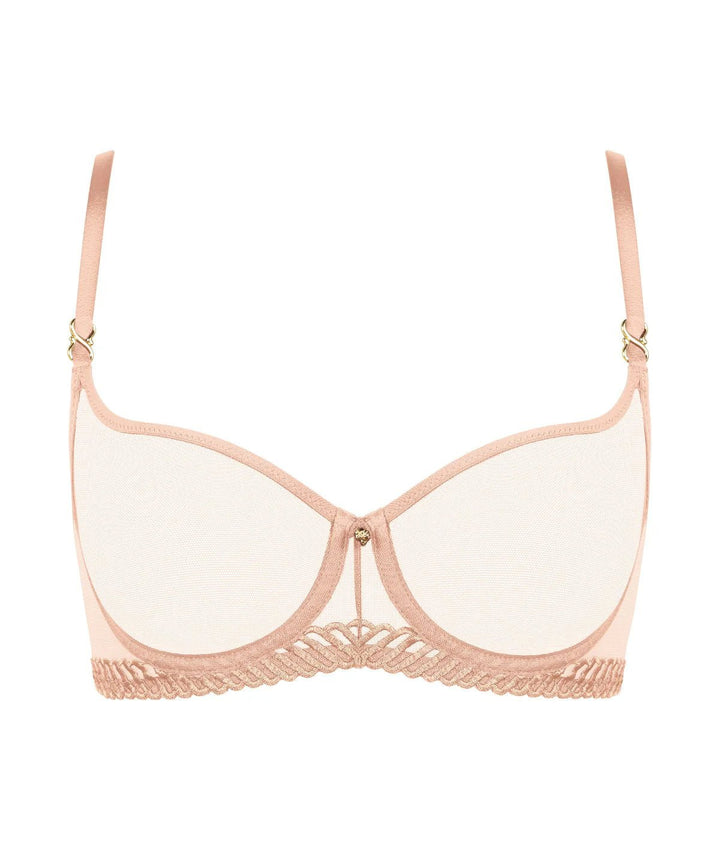 Aubade Sheer Emotion Half Cup Bra Nude - Sugar Cookies Lingerie