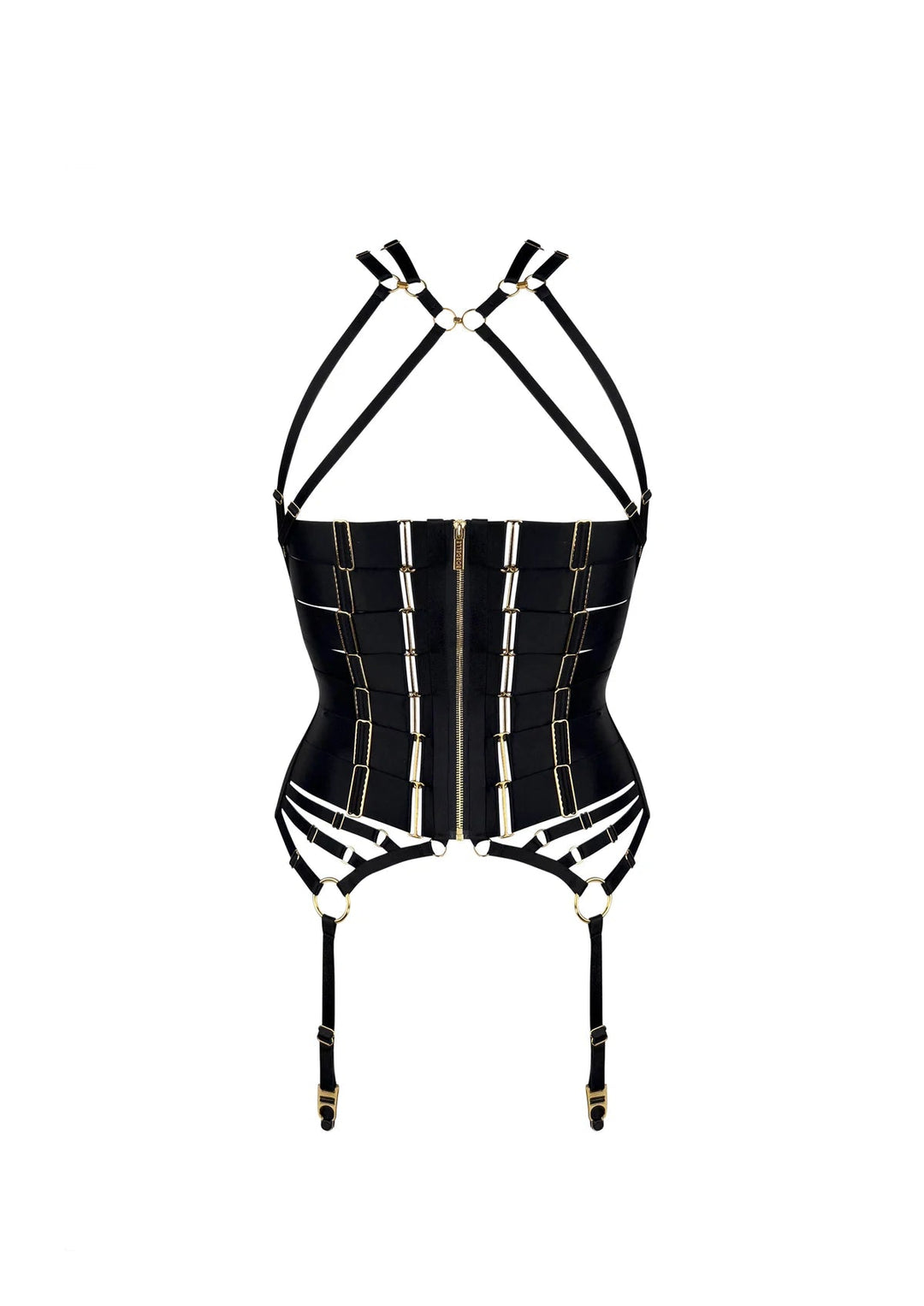Bordelle Melusina Ouvert Harness Wired Basque - Sugar Cookies Lingerie