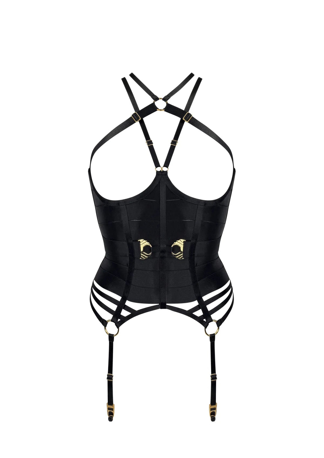 Bordelle Melusina Ouvert Harness Wired Basque - Sugar Cookies Lingerie
