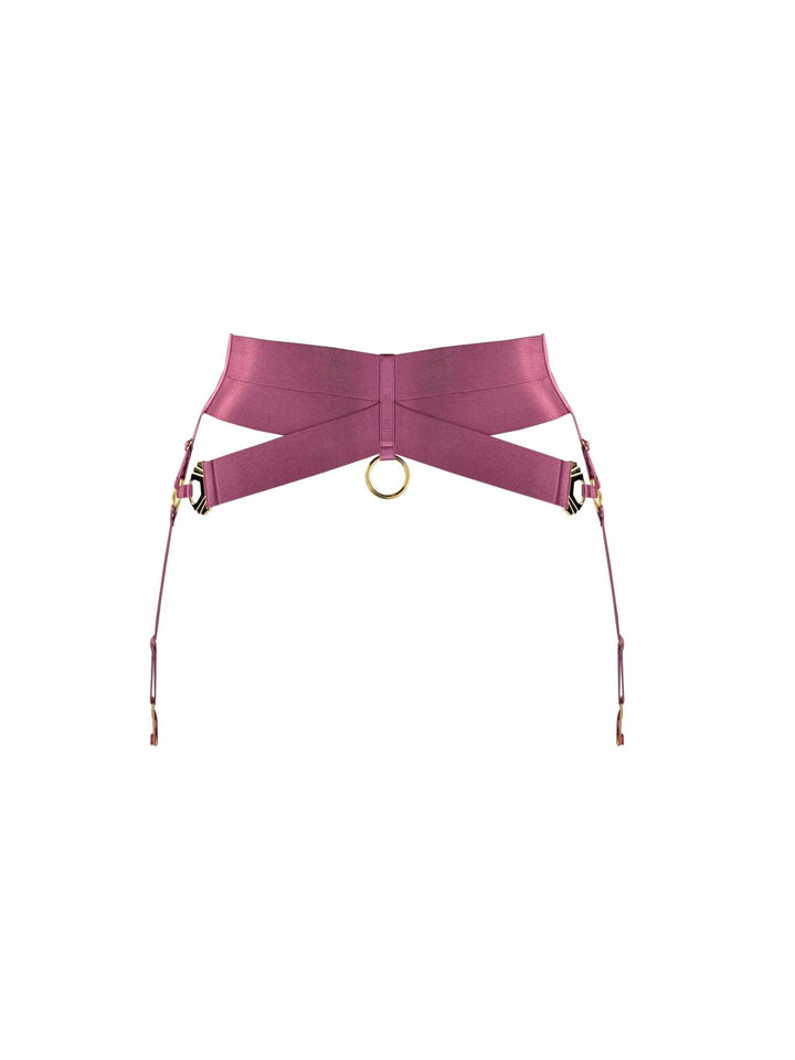 Bordelle Melusina Suspender Belt Raspberry - Sugar Cookies Lingerie