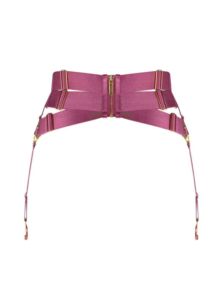 Bordelle Melusina Suspender Belt Raspberry - Sugar Cookies Lingerie