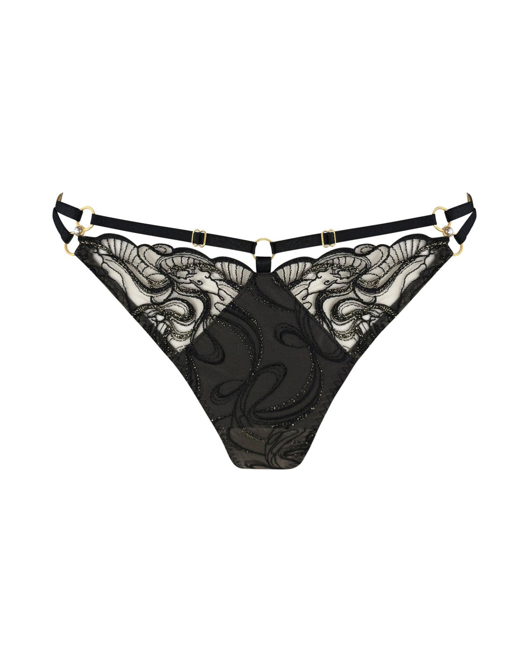Bordelle Pearl Strap Thong - Sugar Cookies Lingerie