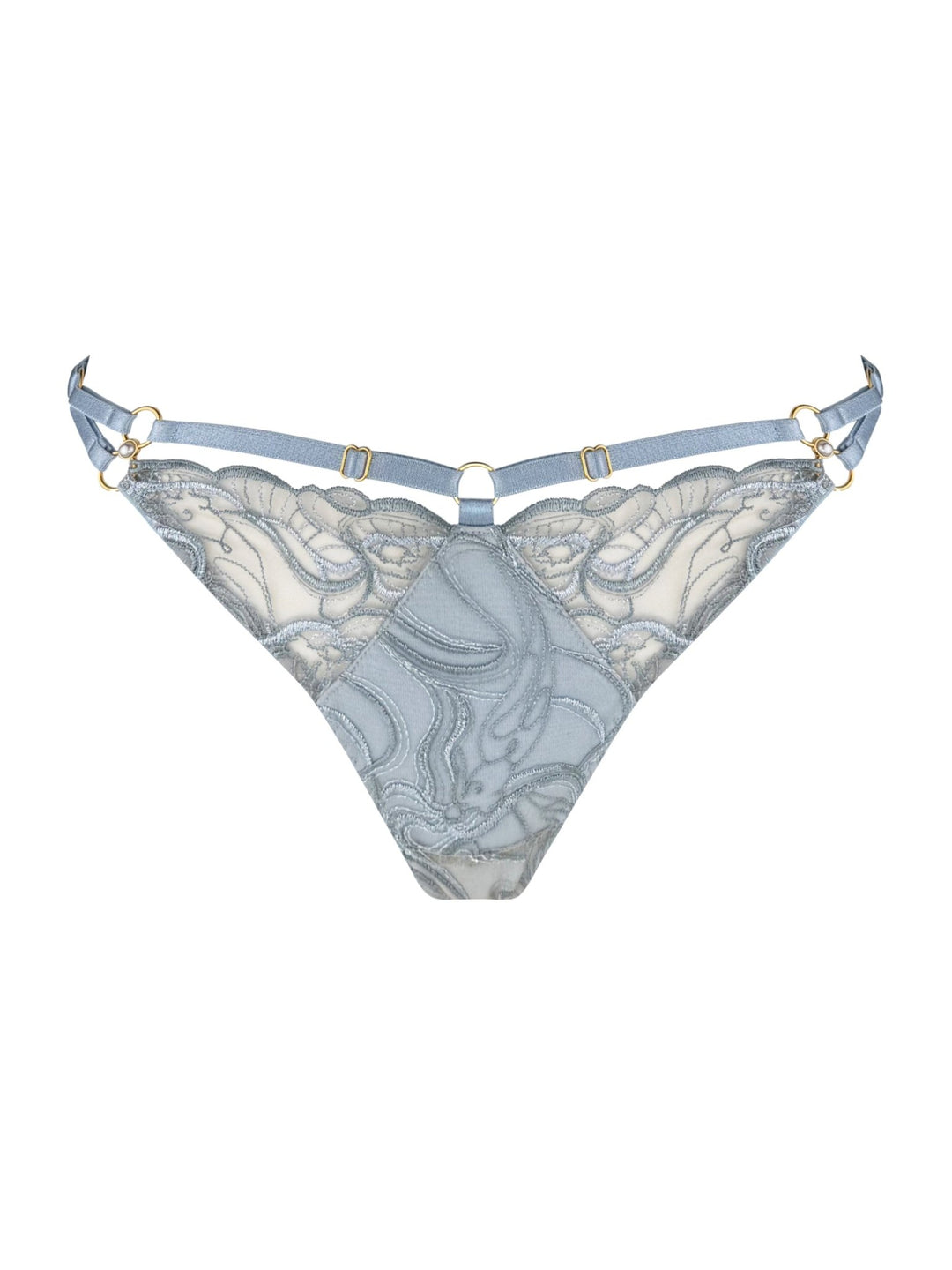 Bordelle Pearl Strap Thong - Sugar Cookies Lingerie