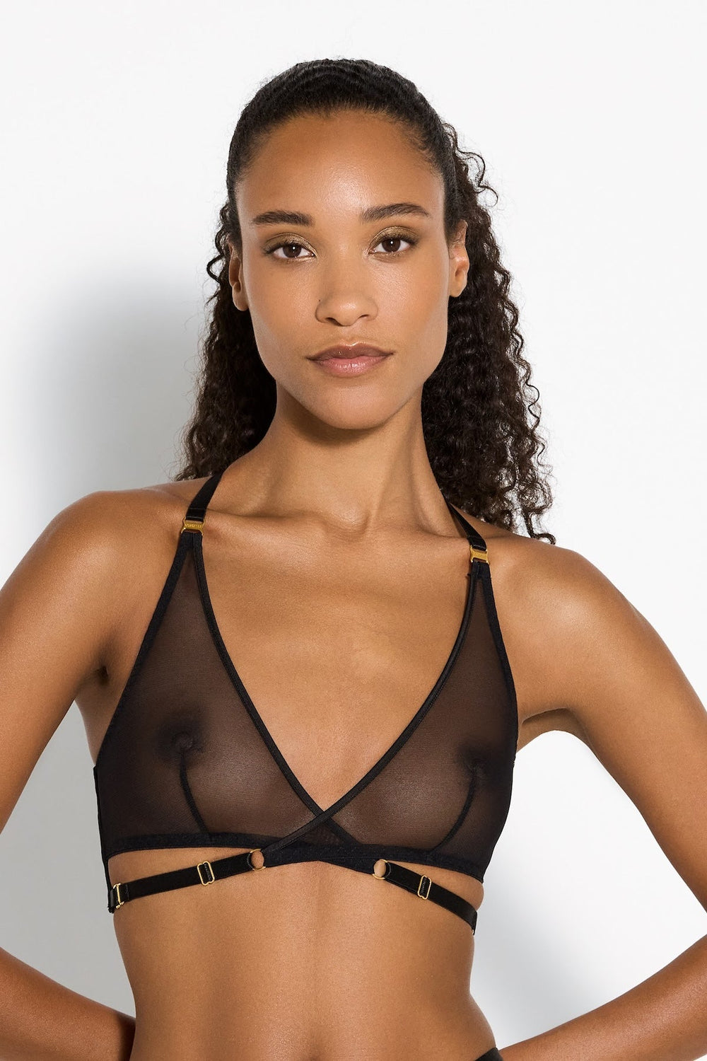 Bordelle Signature Mesh Wrap Bra - Sugar Cookies Lingerie