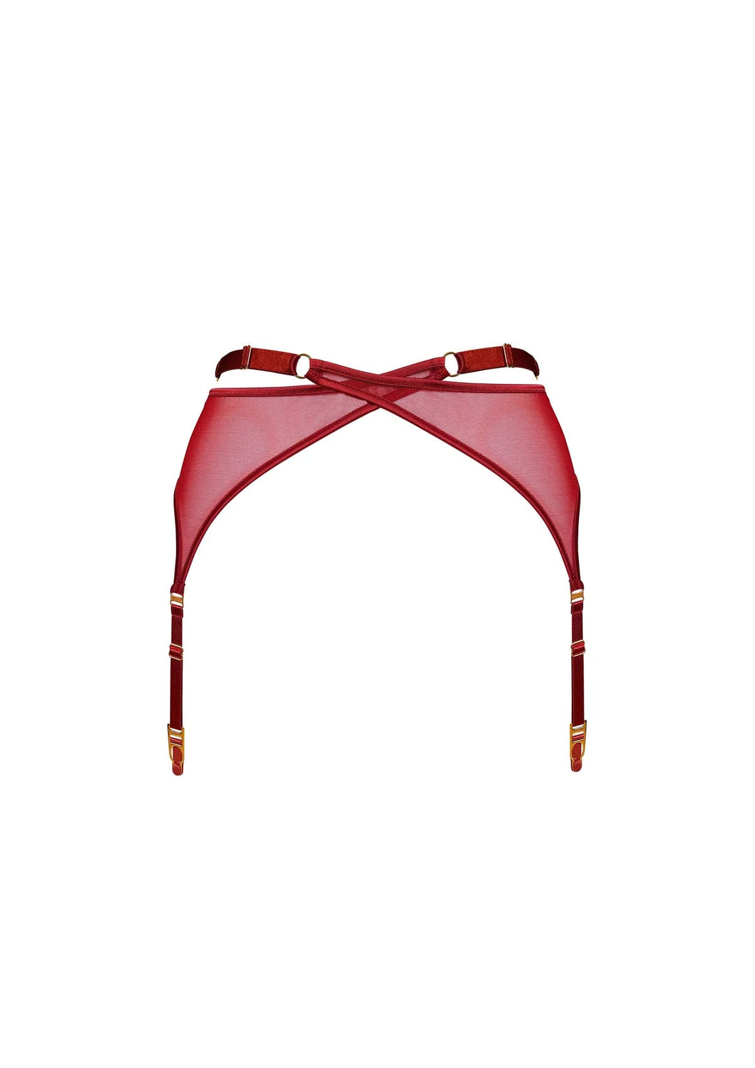 Bordelle Signature Mesh Wrap Suspender Belt - Sugar Cookies Lingerie