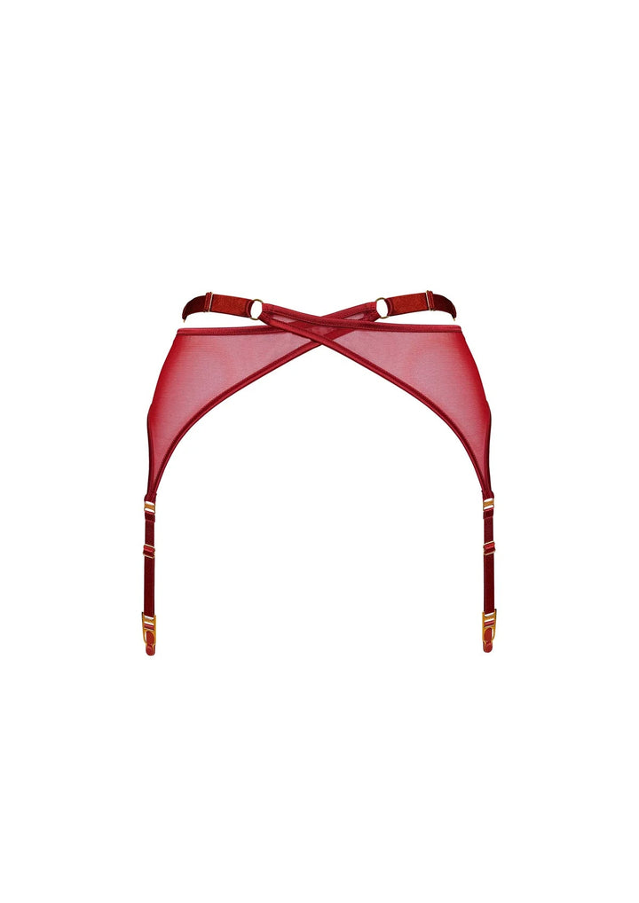 Bordelle Signature Mesh Wrap Suspender Belt - Sugar Cookies Lingerie