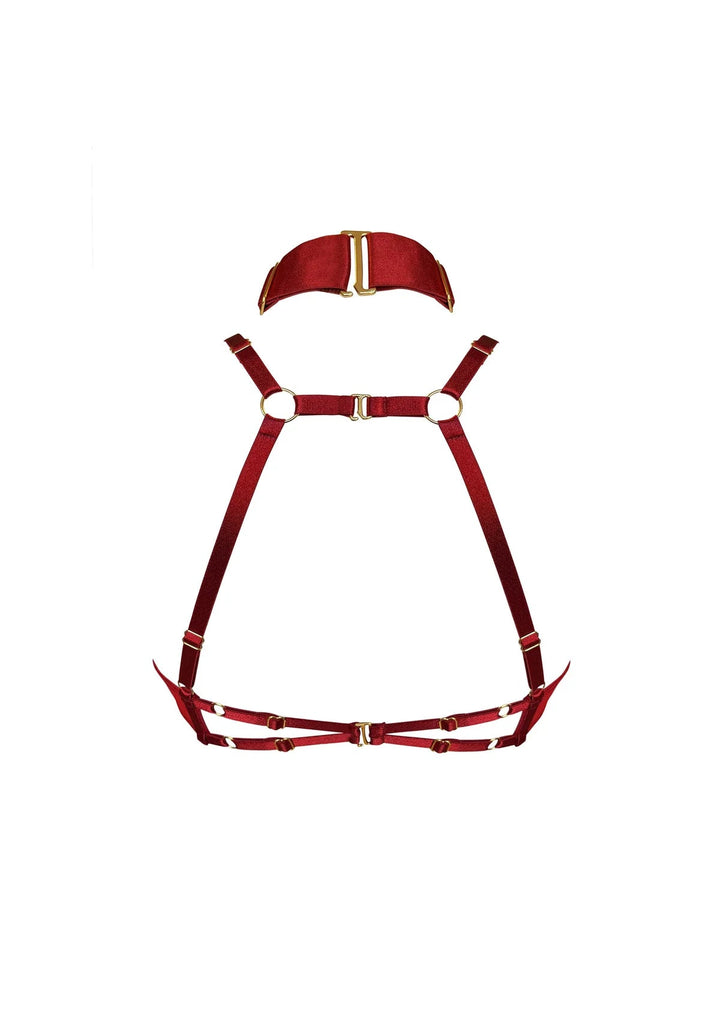 Bordelle Signature Ouvert Wire Bra Red - Sugar Cookies Lingerie