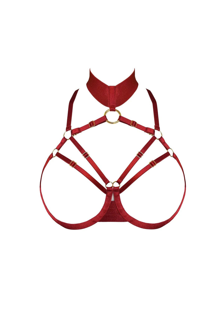 Bordelle Signature Ouvert Wire Bra Red - Sugar Cookies Lingerie