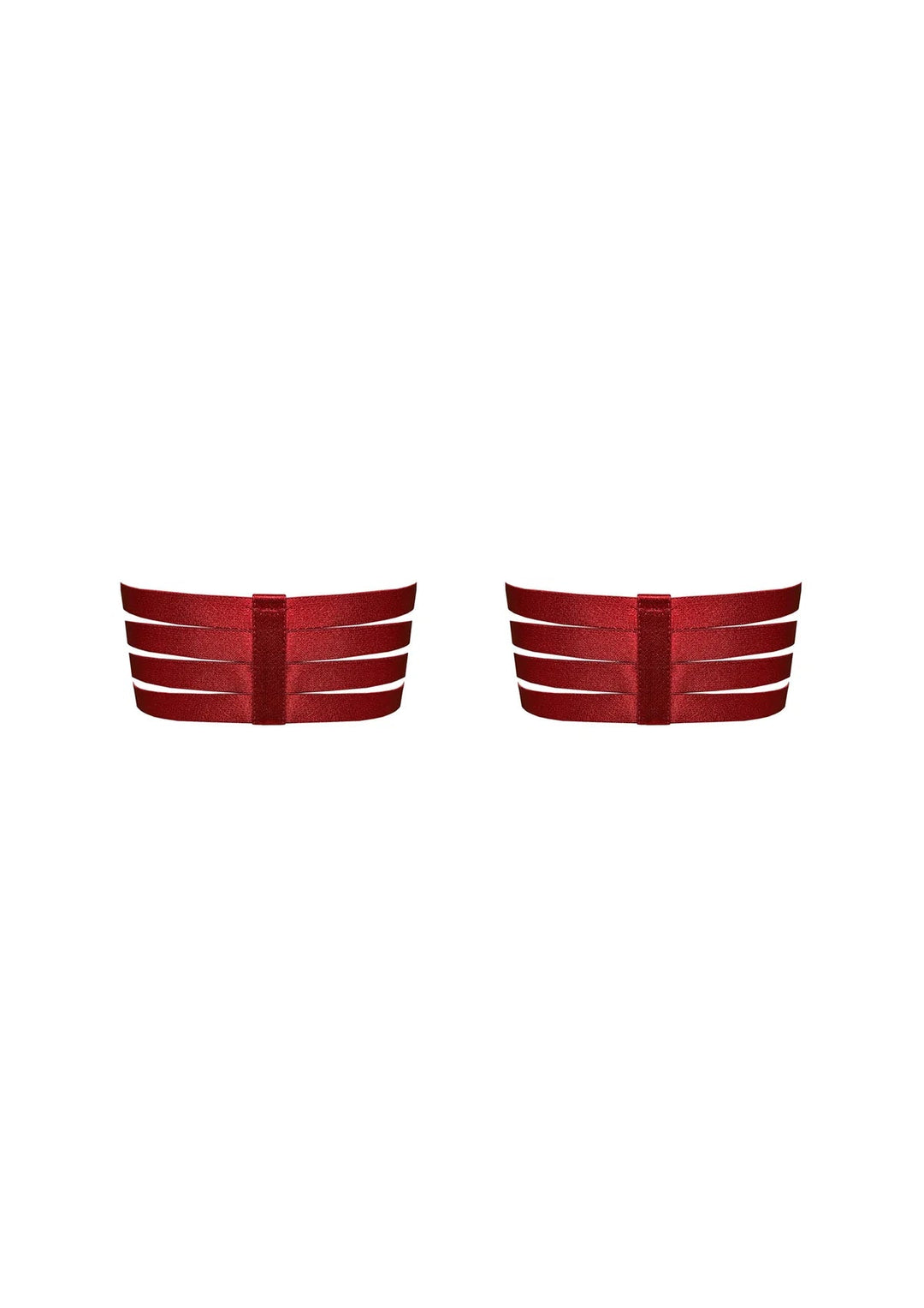 Bordelle Signature Webbed Garters Red - Sugar Cookies Lingerie