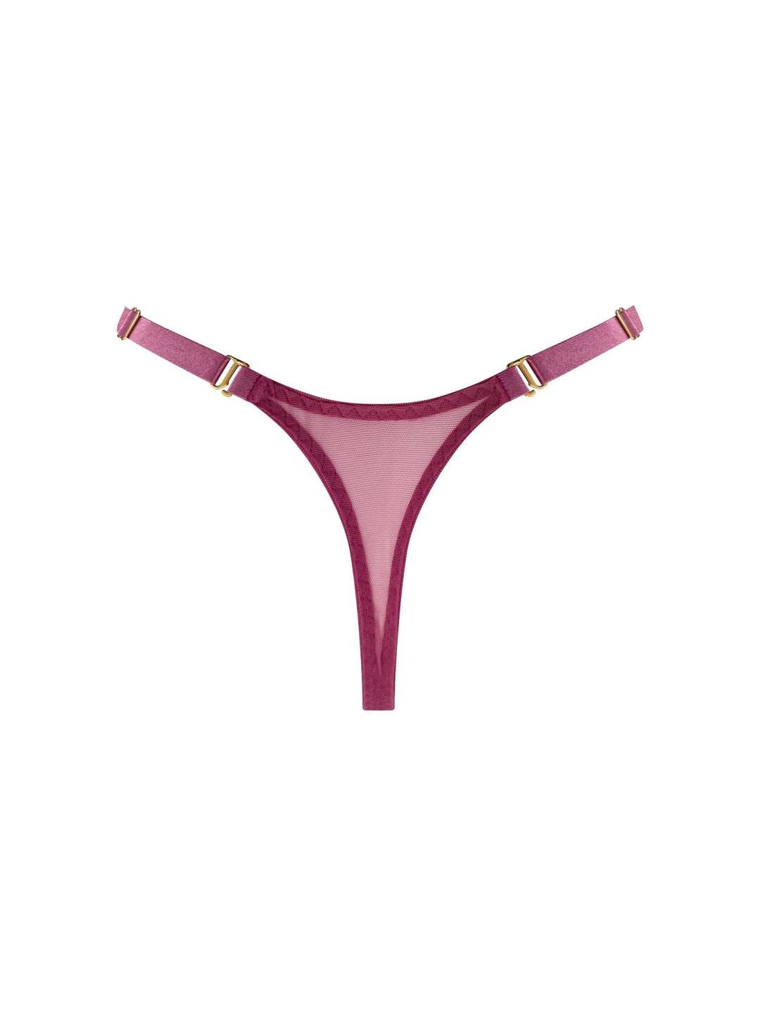 Bordelle Siren Strap Thong Raspberry - Sugar Cookies Lingerie