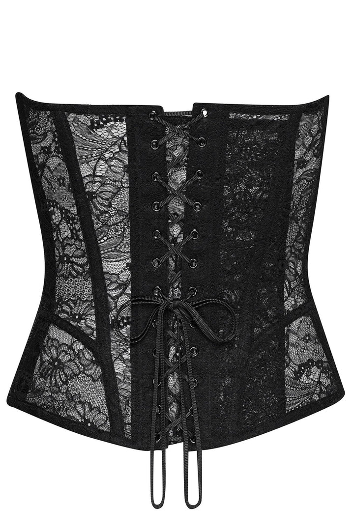 Cadolle Malia Black Lace Corset - Sugar Cookies Lingerie