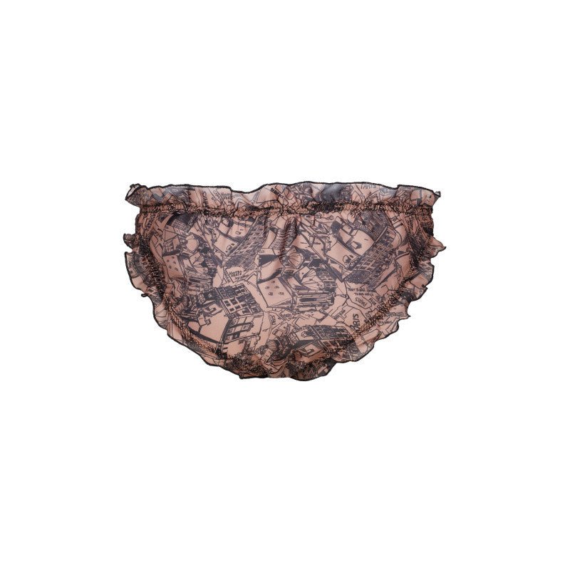Cadolle Mimi Chiffon Paris Print Panty - Sugar Cookies Lingerie