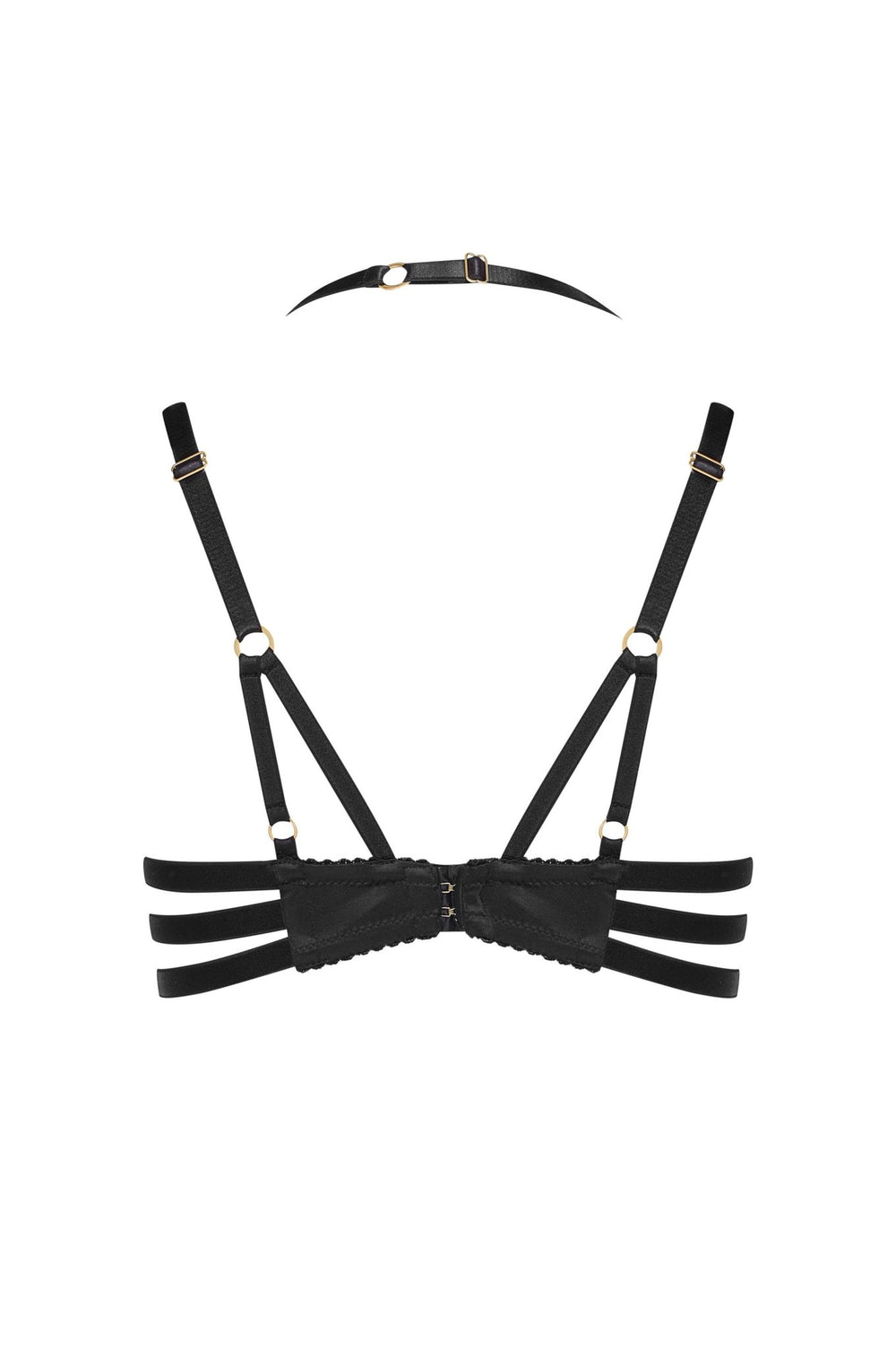 Cadolle Satin Open Bondage Bra - Sugar Cookies Lingerie