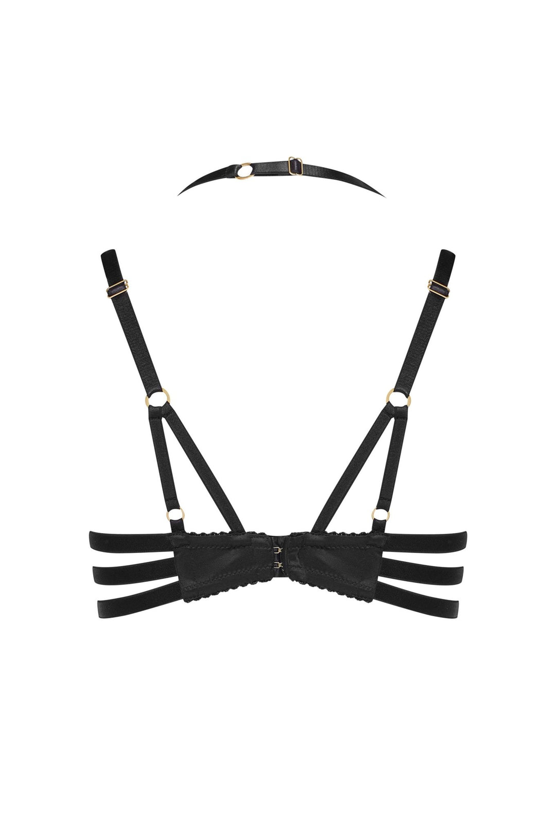 Cadolle Satin Open Bondage Bra - Sugar Cookies Lingerie