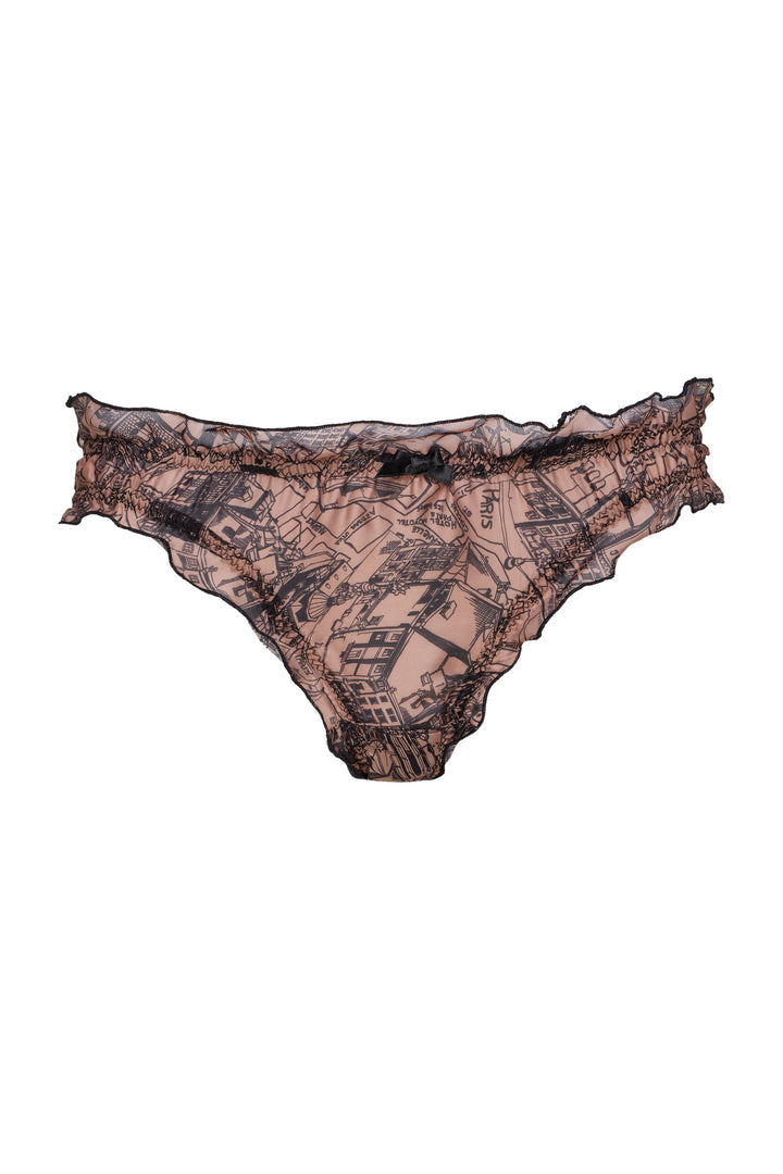 Cadolle Mimi Chiffon Paris Print Panty