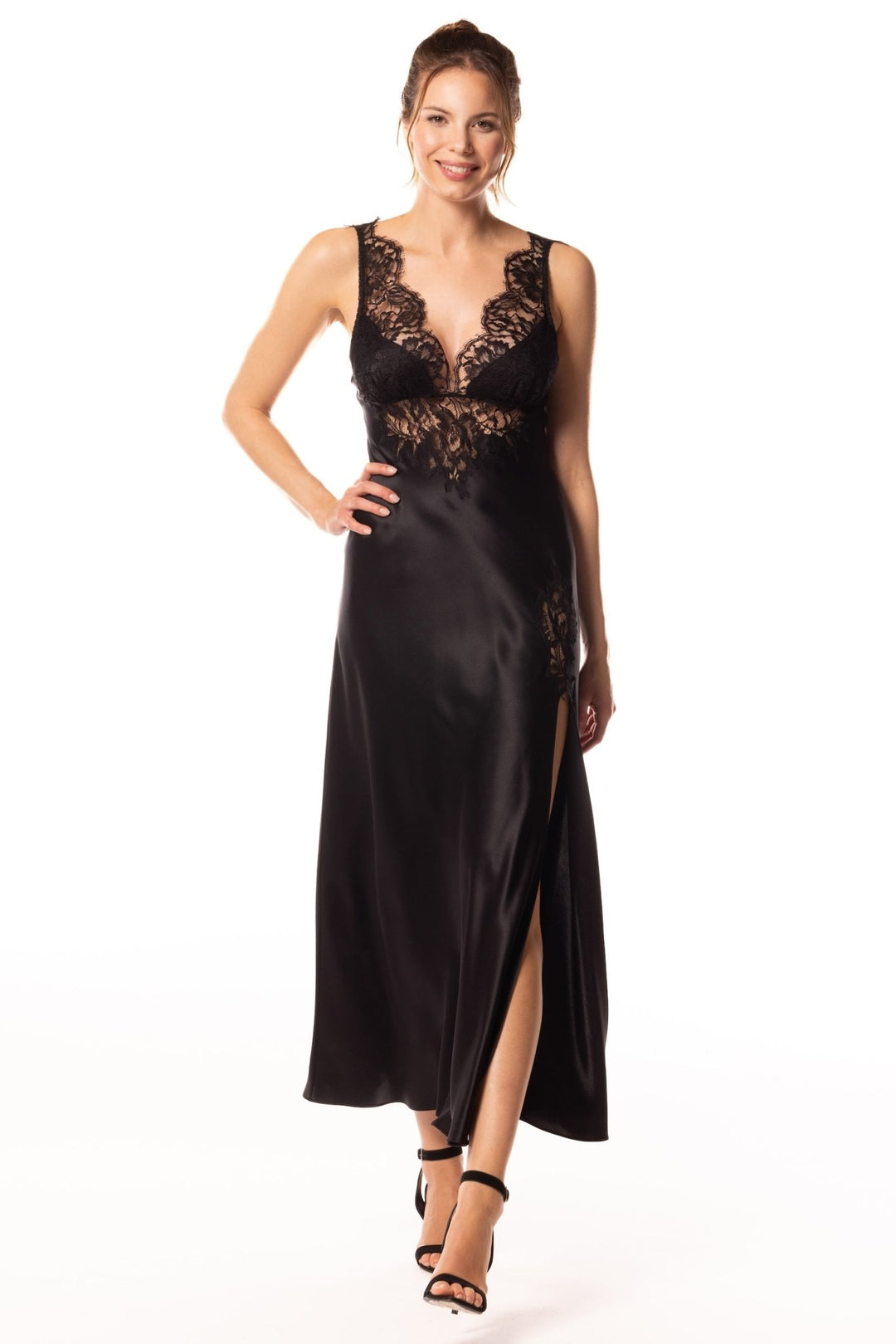 Christine Diva Inferno Silk Gown - Sugar Cookies Lingerie