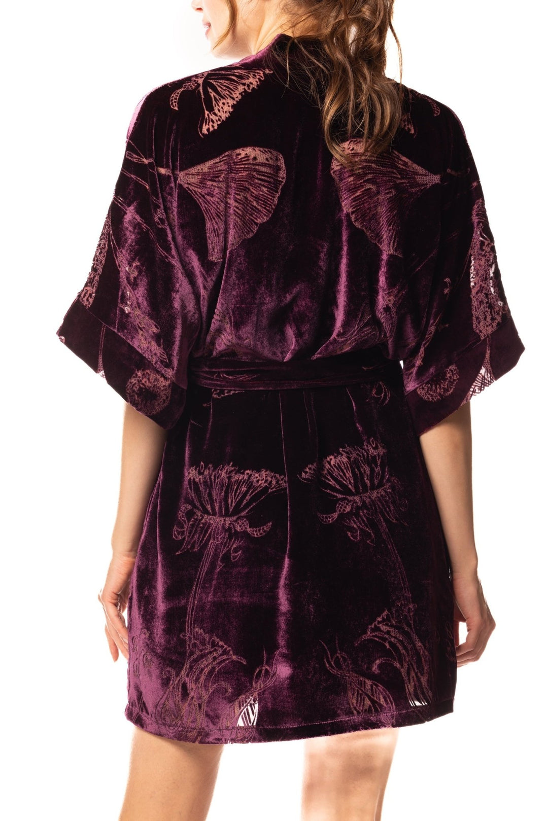 Christine Faberge Velvet Short Robe - Sugar Cookies Lingerie