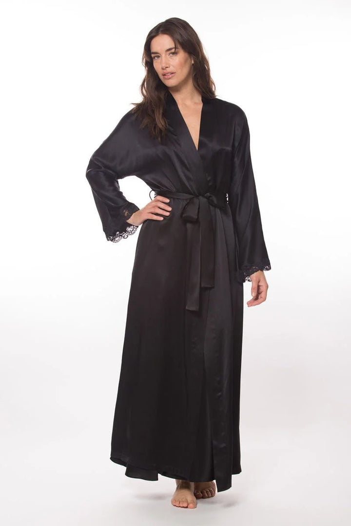 Cookies Female Robe Christine Long Boudoir Silk Robe - Sugar Cookies Lingerie