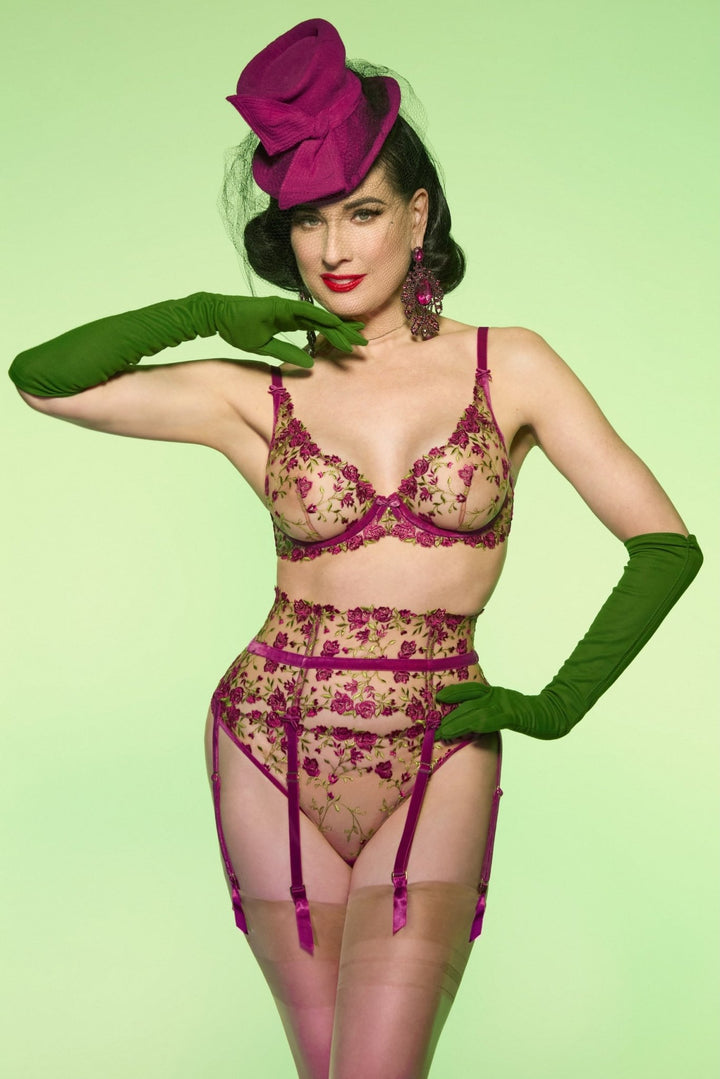 Dita Von Teese Rosewyn Plunge Bra - Sugar Cookies Lingerie