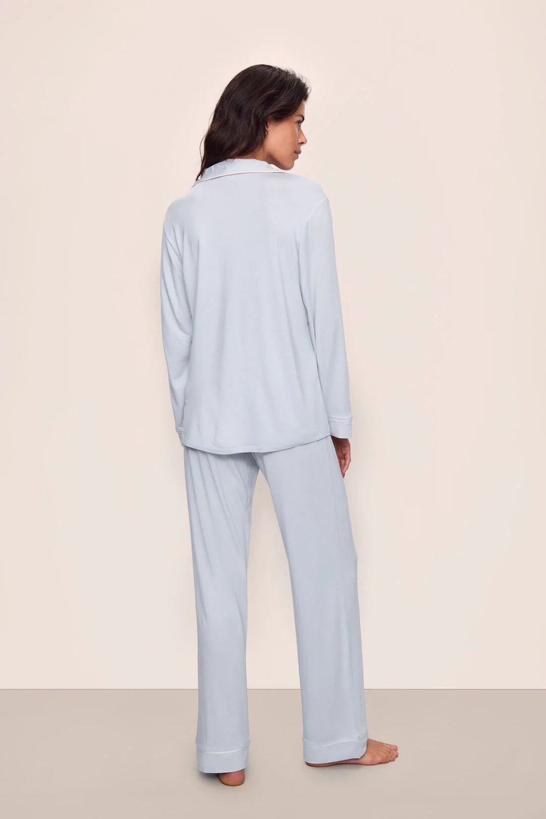 Eberjey Gisele Long PJ Set Icy Blue - Sugar Cookies Lingerie
