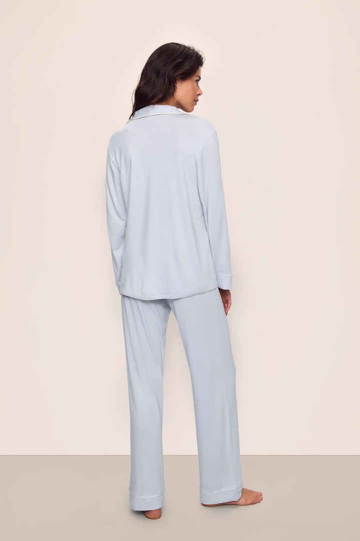 Eberjey Gisele Long PJ Set Icy Blue - Sugar Cookies Lingerie