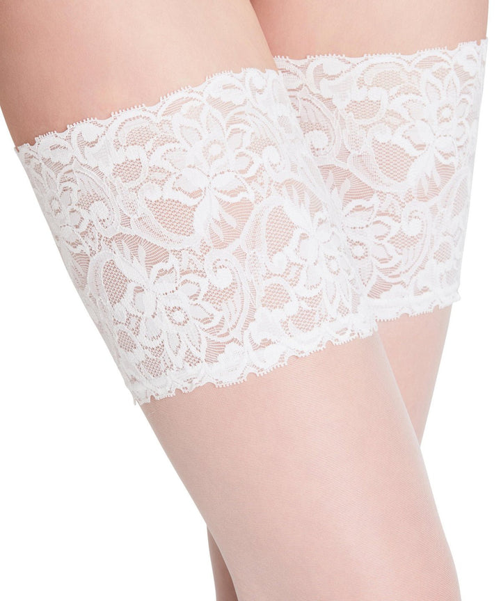 Falke Seidenglatt 15 Stay Ups Ivory - Sugar Cookies Lingerie