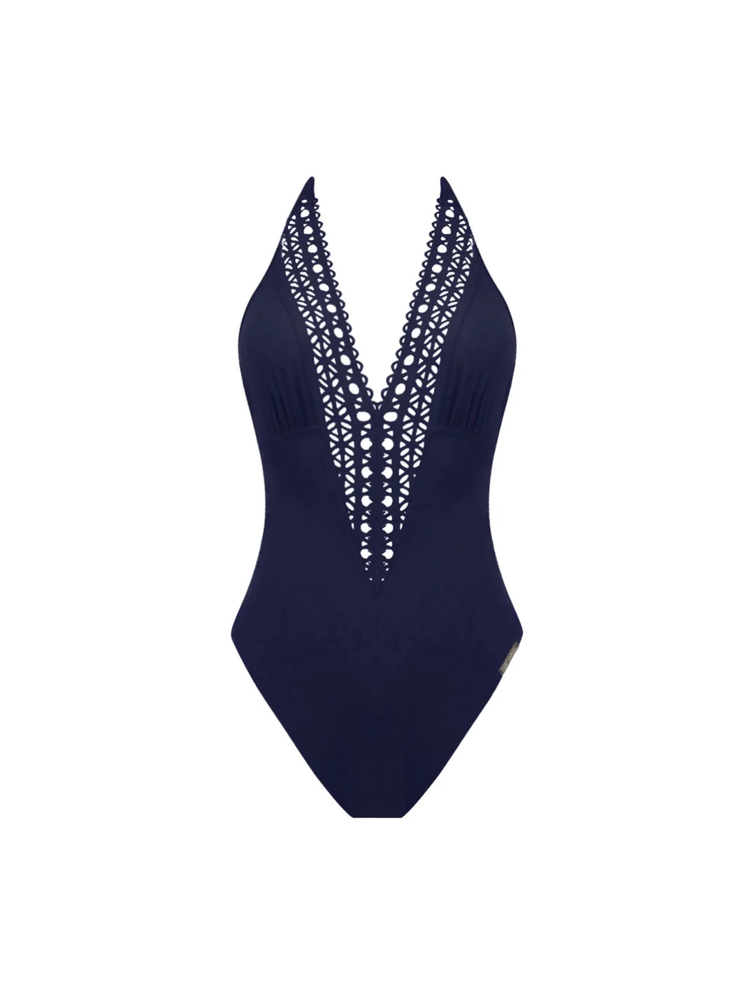 Lise Charmel Ajourage Couture Wireless Plunging Back Swimsuit - Sugar Cookies Lingerie