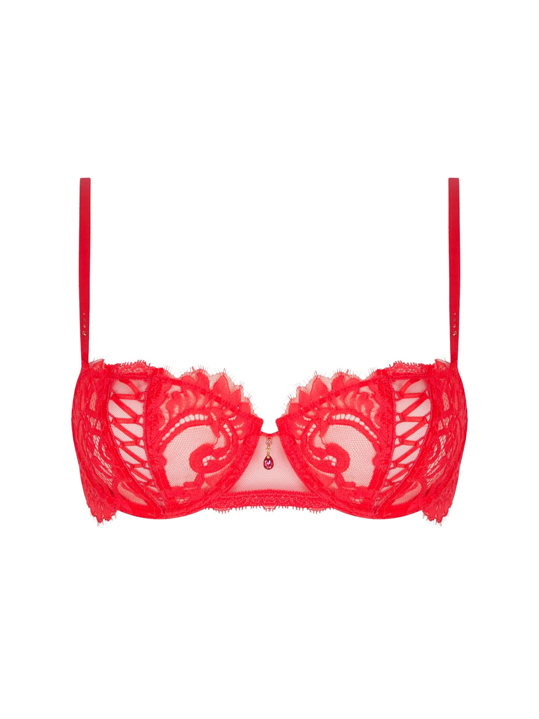 Lise Charmel Desirs De Venise Vertical Seam Demi Cup Bra - Sugar Cookies Lingerie