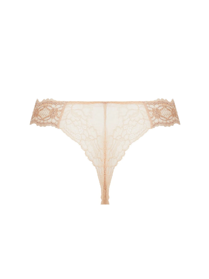 Lise Charmel Sublime En Dentelle Thong Nude - Sugar Cookies Lingerie