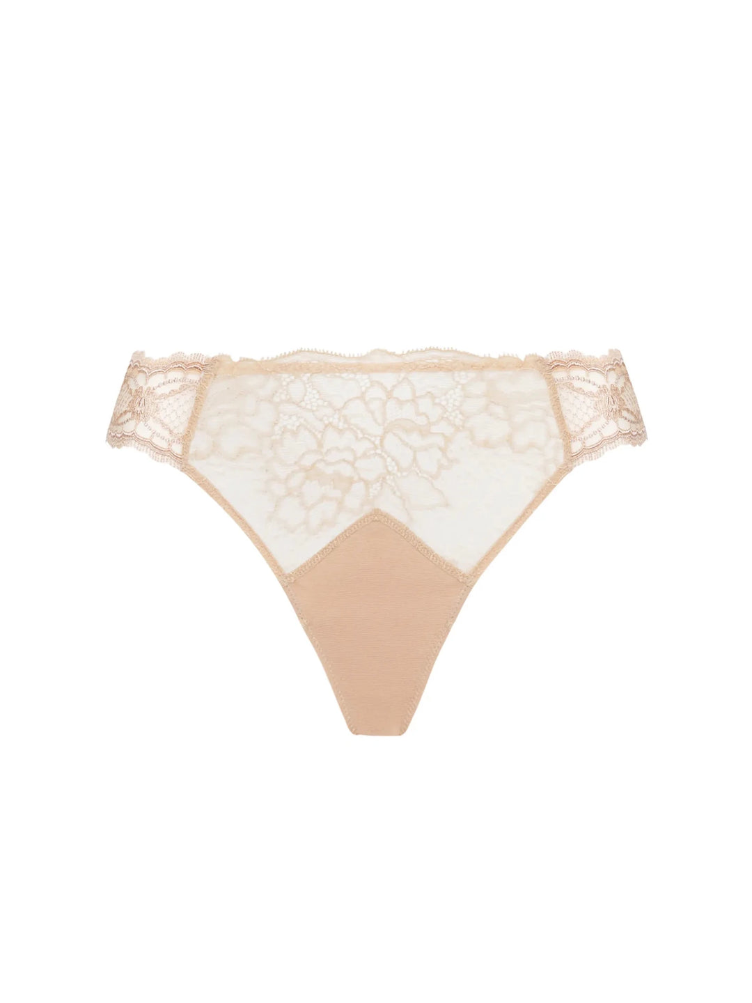 Lise Charmel Sublime En Dentelle Thong Nude - Sugar Cookies Lingerie