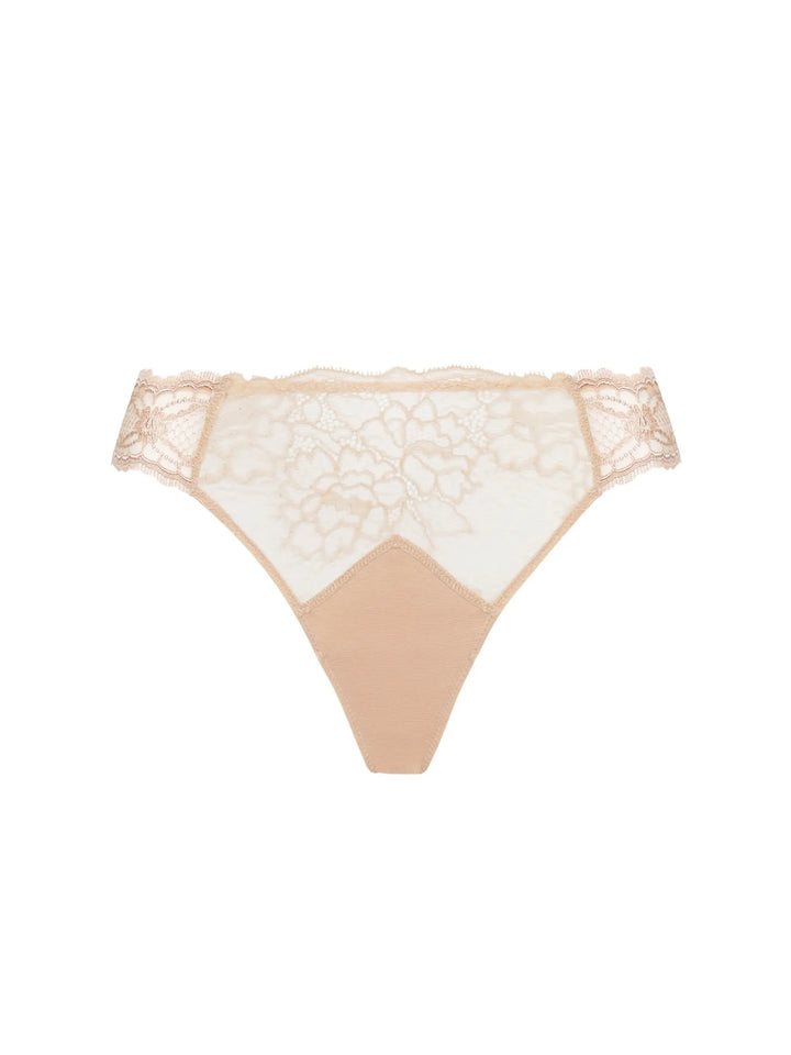 Lise Charmel Sublime En Dentelle Thong Nude - Sugar Cookies Lingerie