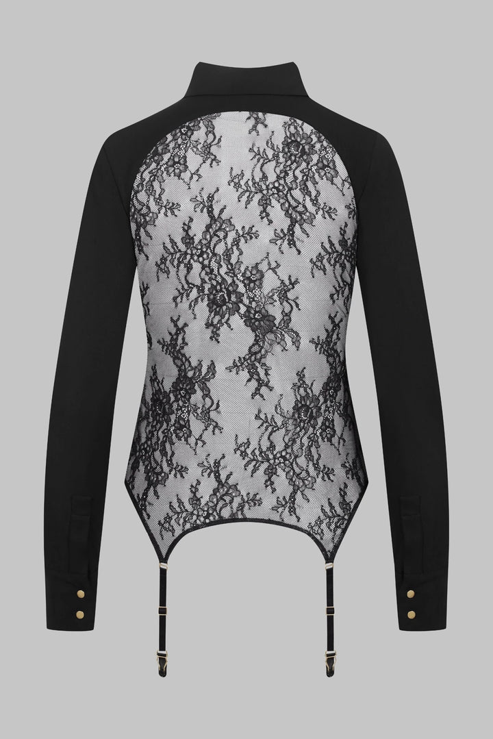 Maison Close Back Lace Garter Shirt - Sugar Cookies Lingerie