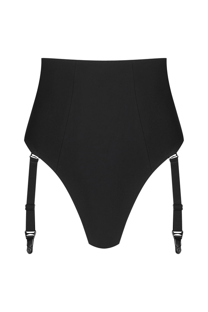 Maison Close Nuit Infinie High Waist Tanga With Suspenders - Sugar Cookies Lingerie