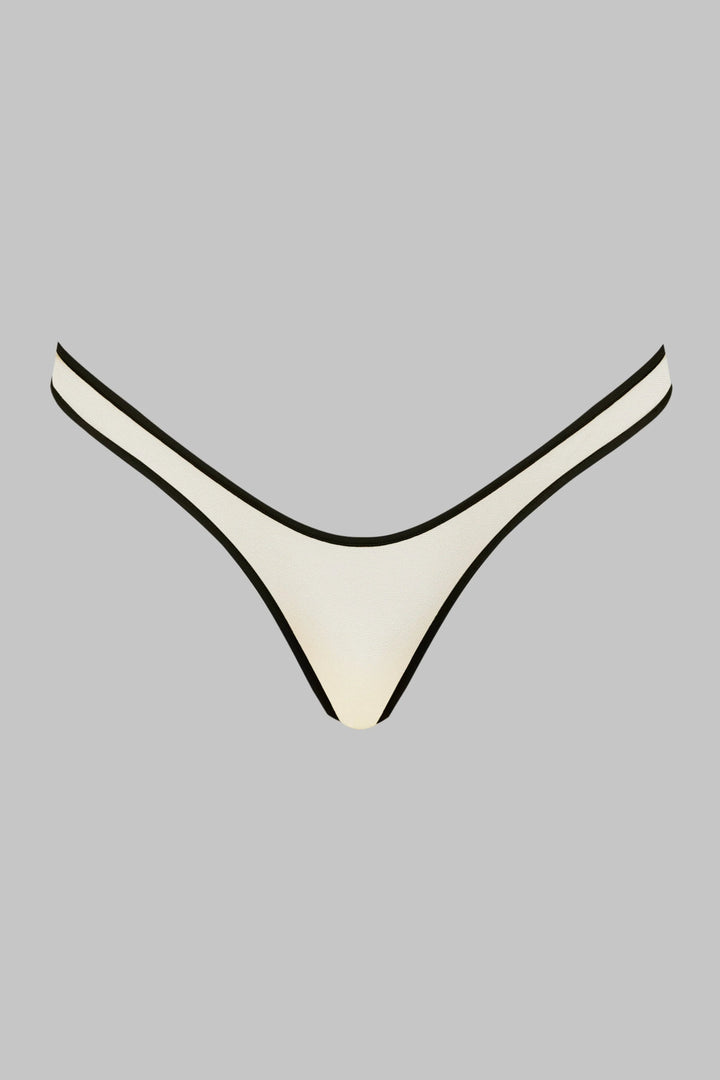 Maison Close Pure Tentation Sheer High Cut Thong - Sugar Cookies Lingerie