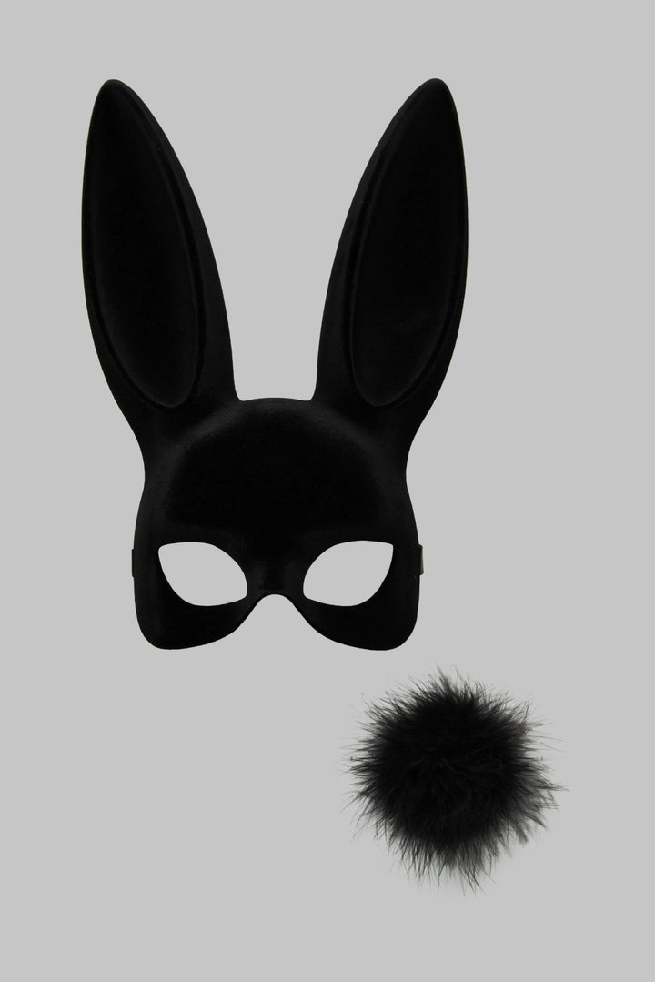 Maison Close Velvet Bunny Mask With Pompom - Sugar Cookies Lingerie