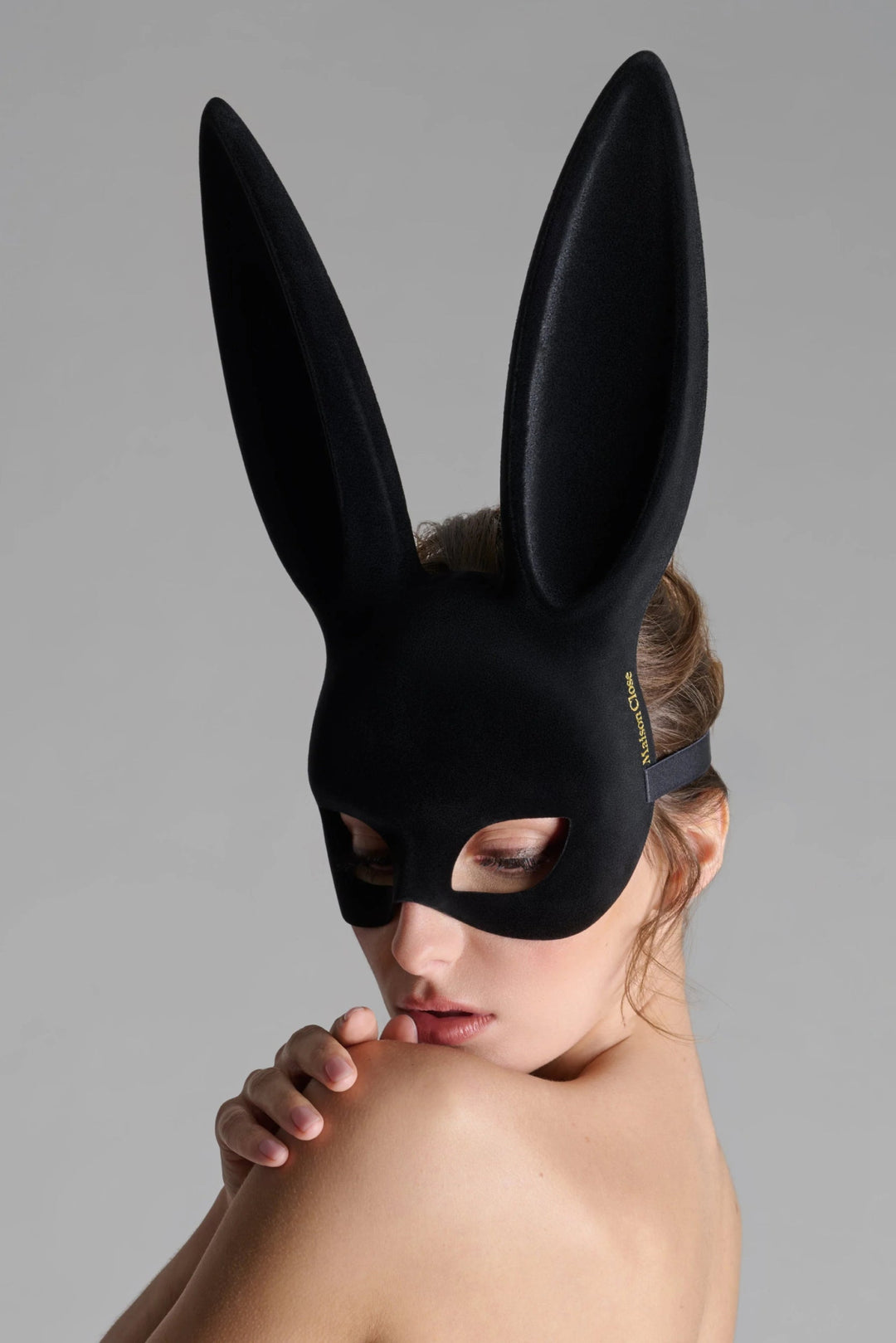 Maison Close Velvet Bunny Mask With Pompom - Sugar Cookies Lingerie