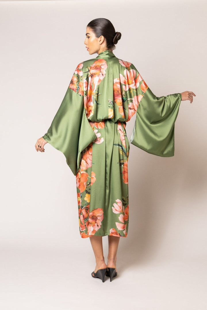 Mari M Secret Garden Long Kimono - Sugar Cookies Lingerie