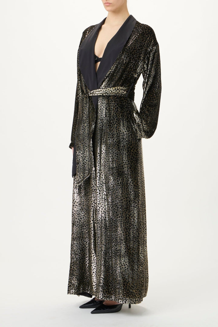 Nueame Sleepover Long Silk Robe - Sugar Cookies Lingerie