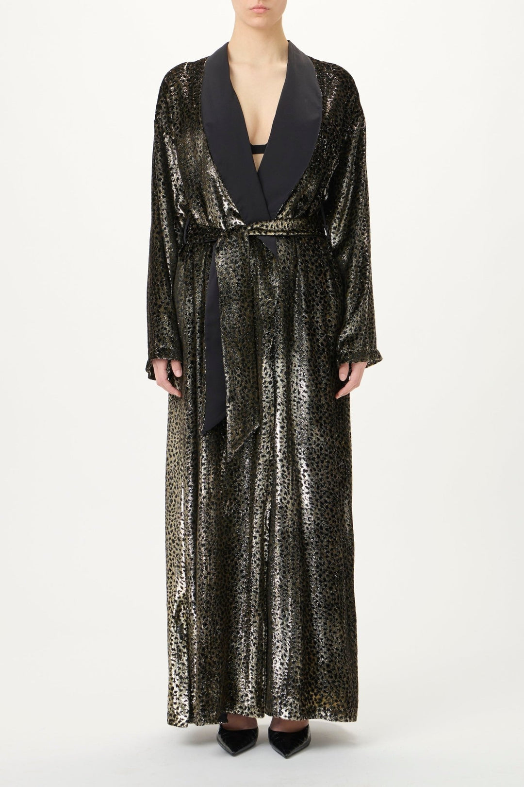 Nueame Sleepover Long Silk Robe - Sugar Cookies Lingerie