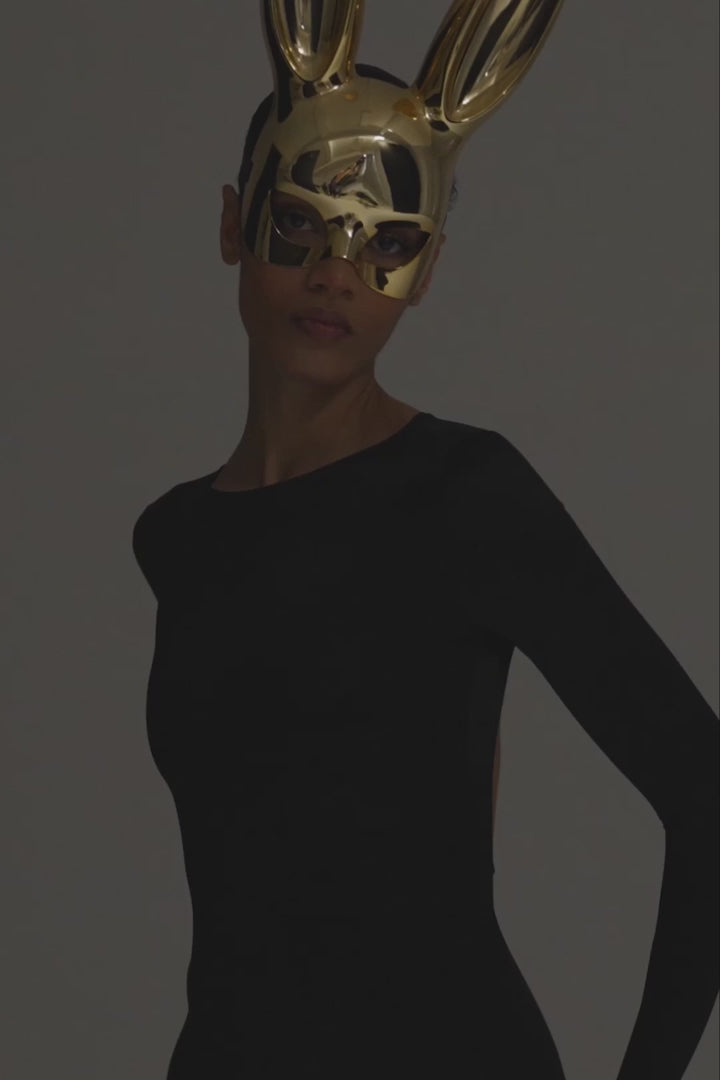 Maison Close Gold Mirror Bunny Mask