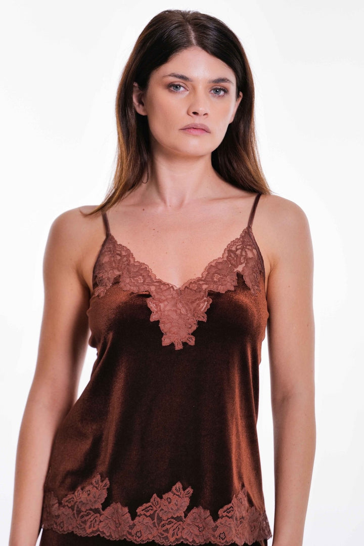 Verdiani Velvet Cami Pant Lounge Set - Sugar Cookies Lingerie