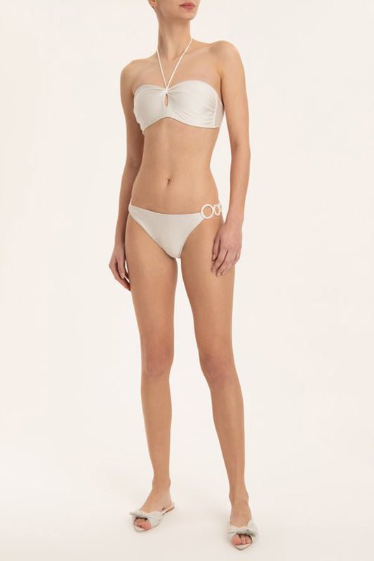 Adriana Degreas Solid Strapless W/ Hoops Bikini Set - Sugar Cookies Lingerie