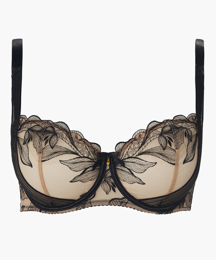 Aubade Fleur De Tatoo Comfort Half Cup Bra - Sugar Cookies Lingerie